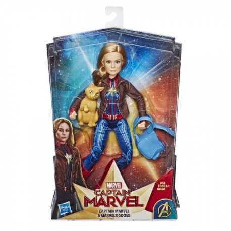 Capitana Marvel Muñeca Carol y Goose Deluxe-JuguetesFugaz-