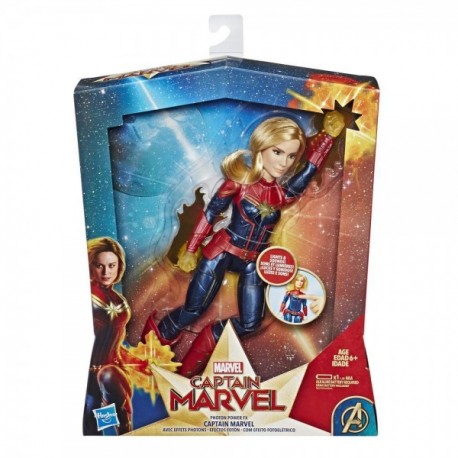 Muñeca Electrónica de  Capitana Marvel con Efectos Fotón-JuguetesFugaz-