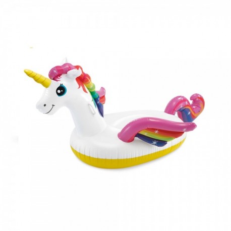 Montable Inflable Unicornio -Intex-JuguetesFugaz-Exterior