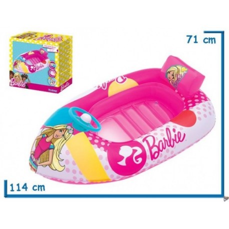 Lancha Inflable Barbie Para Niña Color Rosa Barbie-JuguetesFugaz-Exterior