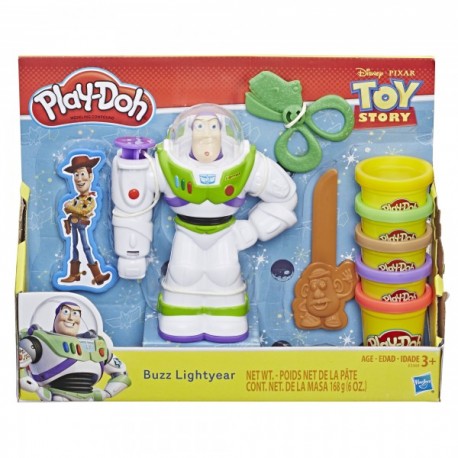 Buzz Lightyear y 5 Play Doh Toy Story 4 Disney Hasbro-JuguetesFugaz-