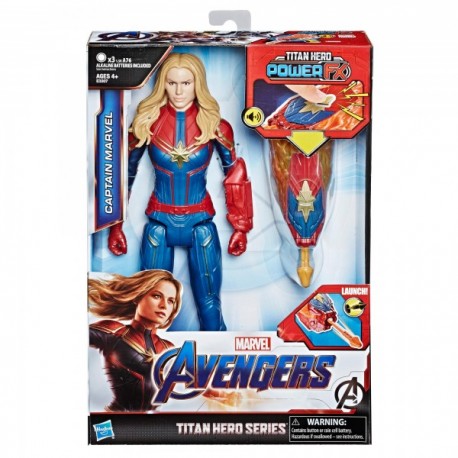 Marvel Avengers: Endgame - Titan Hero Power FX Capitana Marvel-JuguetesFugaz-Niños