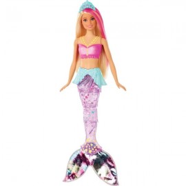 Barbie Dreamtopia, Sirena rubia nada y brilla-JuguetesFugaz-Barbie