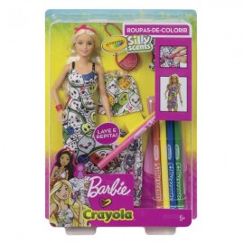 Barbie crayola colorea tu estilo-JuguetesFugaz-Barbie