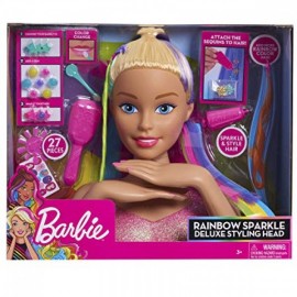 Barbie Deluxe Rainbow Styling Heads Blonde-JuguetesFugaz-Barbie