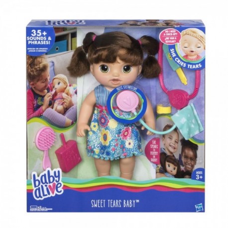 Baby Alive Dulces lágrimas (Pelo castaño)-JuguetesFugaz-Niñas