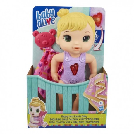 Baby Alive Happy Heartbeats Baby Doll-JuguetesFugaz-Niñas