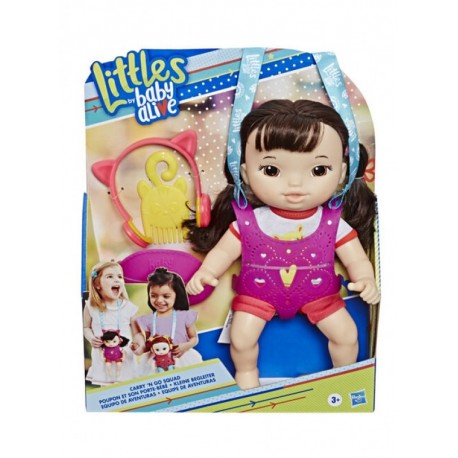 Baby Alive Littles Carry N Go Girl Black Str Hair-JuguetesFugaz-Niñas