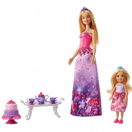 Barbie Villa Caramelo Princesa Chelsea Juego de Té-JuguetesFugaz-Niñas