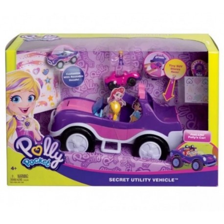 Polly Pocket Convertible Secreto Todoterreno Color Rosa-JuguetesFugaz-Polly Pocket