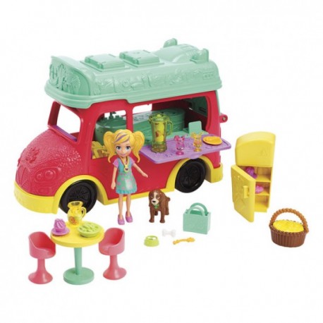 Polly Pocket  Camión de Licuados Cocina Movil Pocket-JuguetesFugaz-Polly Pocket