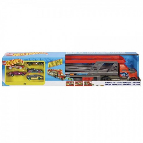 Super Remolque Lanzador Hot Wheels-JuguetesFugaz-Autos