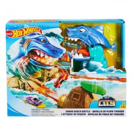 Hot Wheels  Batalla en Playa Tiburón-JuguetesFugaz-Autos