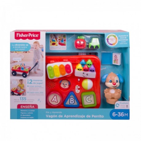 Fisher-Price Ríe y Aprende Vagón de Aprendizaje de Perrito-JuguetesFugaz-Fisher-Price