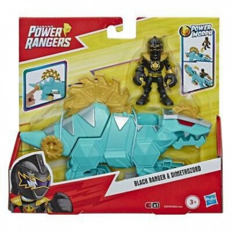 Power Rangers Negro Ranger y Dimetrozord-JuguetesFugaz-Marcas