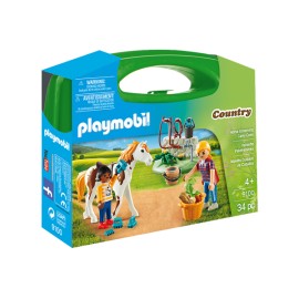 Maletin Grande Cuidado de Caballos - Playmobil-JuguetesFugaz-Niños