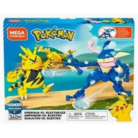 Greninja Vs Electabuzz 340pzas Pokemon Mega Construx-JuguetesFugaz-Niños