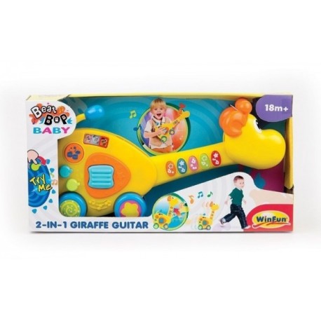 Guitarra Musical de Jirafa 2 en 1 con Luz y Sonidos WinFun-JuguetesFugaz-JC Toys