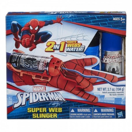 Man Super Web Slinger - Marvel Spider 2 EN 1 Hasbro-JuguetesFugaz-Niños