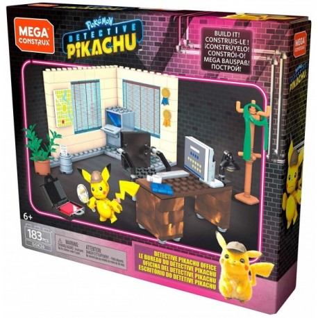 Pokémon Pikachu Detective Playset Pequeño -Mega Construx-JuguetesFugaz-Niños