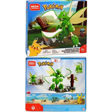 Pokémon Scyther Corta Arbol  -Mega Construx-JuguetesFugaz-Niños