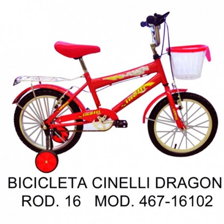 Bicicleta Cinelli Dragón Rodada 16-JuguetesFugaz-Rodada 16