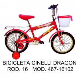 Bicicleta Cinelli Dragón Rodada 16-JuguetesFugaz-Bicicletas