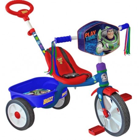 TRICICLO BUZZ LIGHT YEAR R12 CON BARRA DE EMPUJE-JuguetesFugaz-